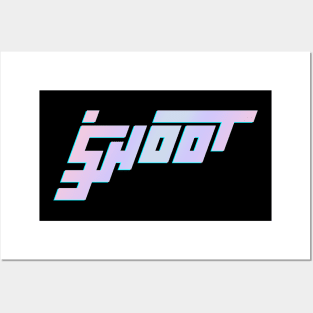 Shoot - Cyberpunk Logotype Style Posters and Art